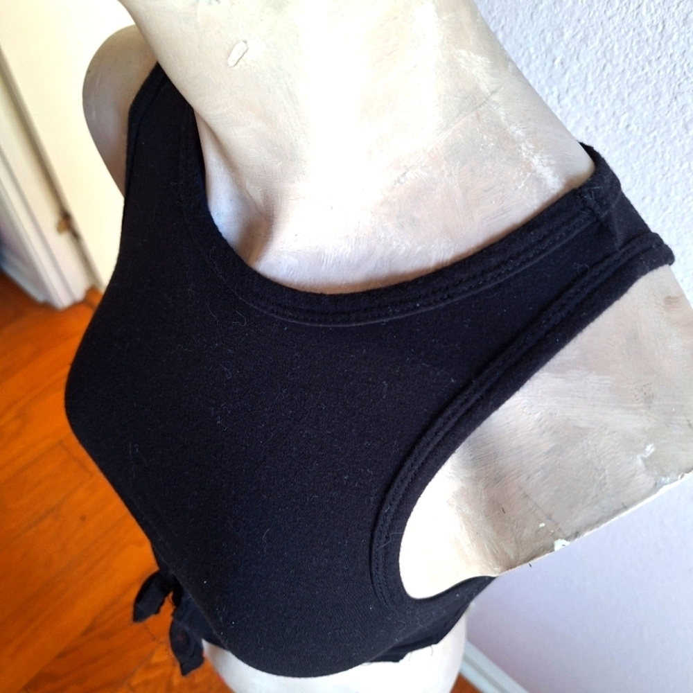 Black bozzolo Women's crop tank Top